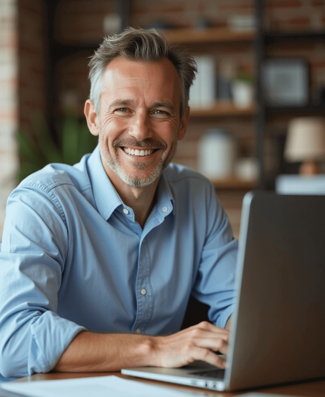 Photo of agent at computer