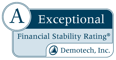 We are rated A Exception by Demotech